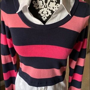 NWT INC Striped Layer Look Top size XS